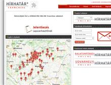 Tablet Screenshot of franchise.hirhatar.hu